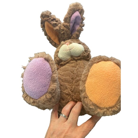 Adorable Plush Bunny Stuffed Animal With Colorful Ears & Tail Soft And Cuddly - Picture 5 of 8